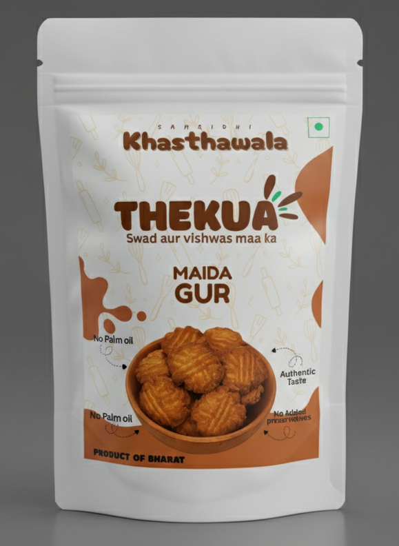 MAIDA GUR THEKUA (maida mixed with elaichi,GUR,milk,ghee then fried) (300 gm)