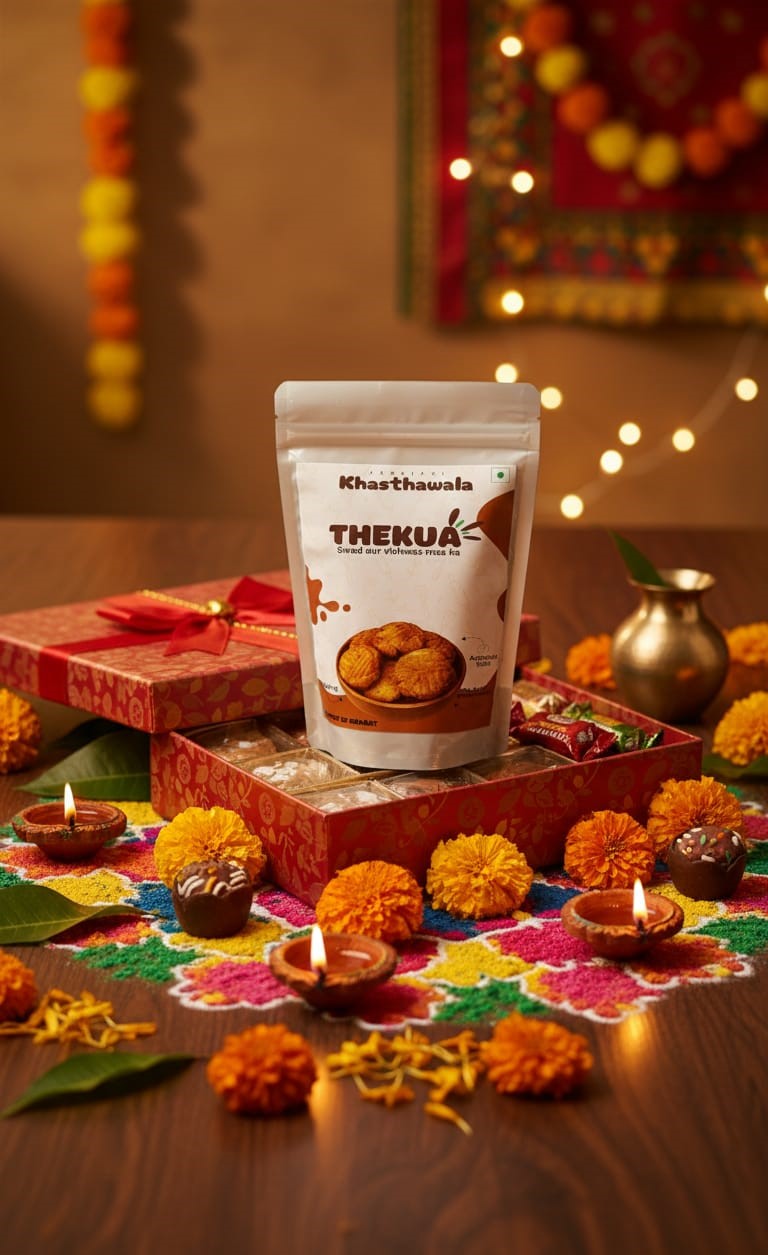 MAIDA THEKUA (maida mixed with elaichi,sugar,milk,ghee then fried) (300 gm)