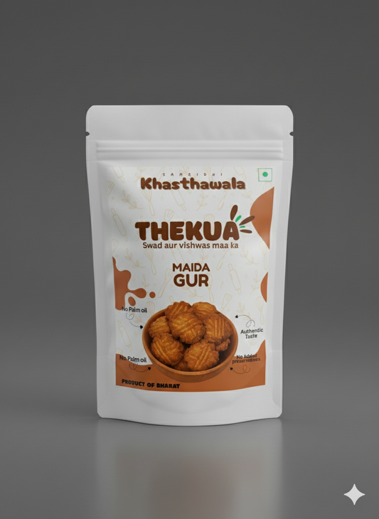 MAIDA GUR THEKUA (maida mixed with elaichi,GUR,milk,ghee then fried) (300 gm)